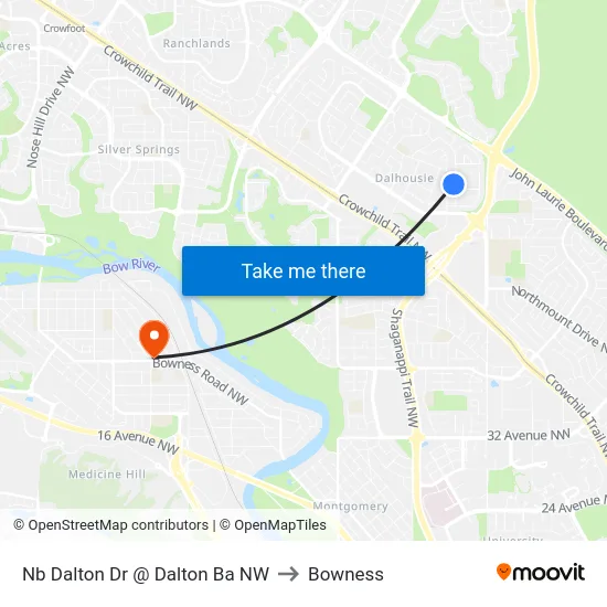 Nb Dalton Dr @ Dalton Ba NW to Bowness map