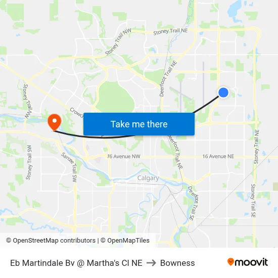 Eb Martindale Bv @ Martha's Cl NE to Bowness map