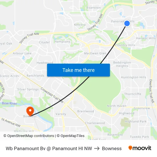 Wb Panamount Bv @ Panamount Hl NW to Bowness map