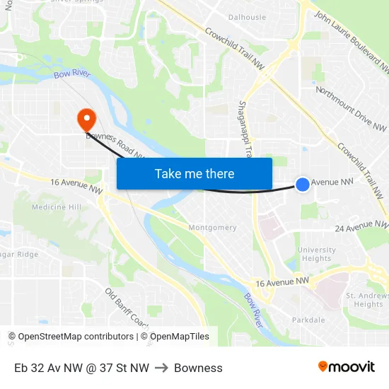 Eb 32 Av NW @ 37 St NW to Bowness map