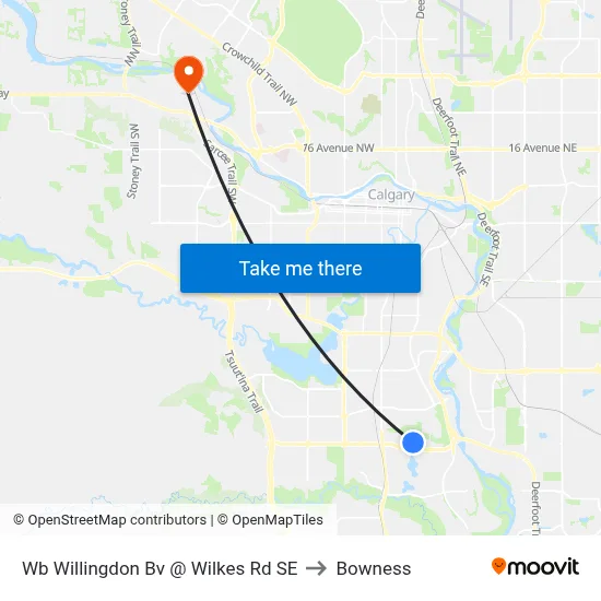 Wb Willingdon Bv @ Wilkes Rd SE to Bowness map