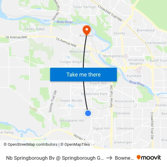 Nb Springborough Bv @ Springborough Ga SW to Bowness map