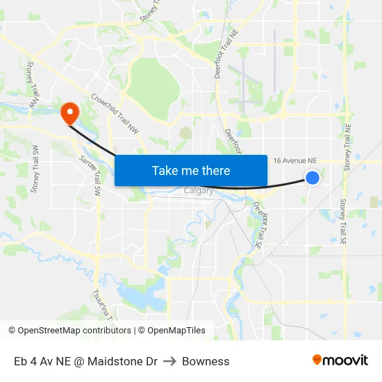 Eb 4 Av NE @ Maidstone Dr to Bowness map