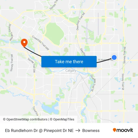 Eb Rundlehorn Dr @ Pinepoint Dr NE to Bowness map