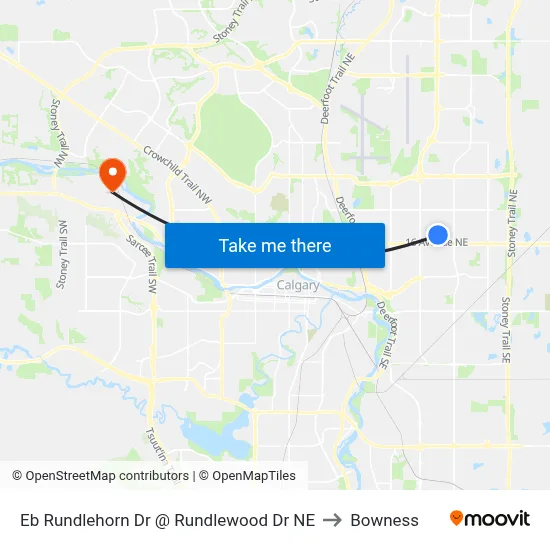 Eb Rundlehorn Dr @ Rundlewood Dr NE to Bowness map