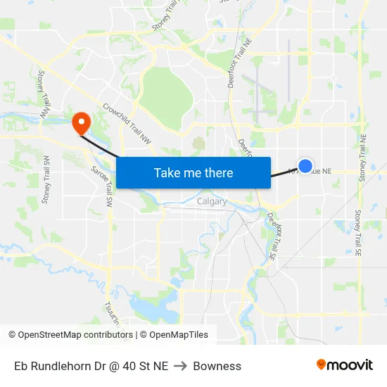 Eb Rundlehorn Dr @ 40 St NE to Bowness map