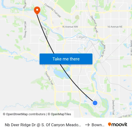Nb Deer Ridge Dr @ S. Of Canyon Meadows Dr SE to Bowness map