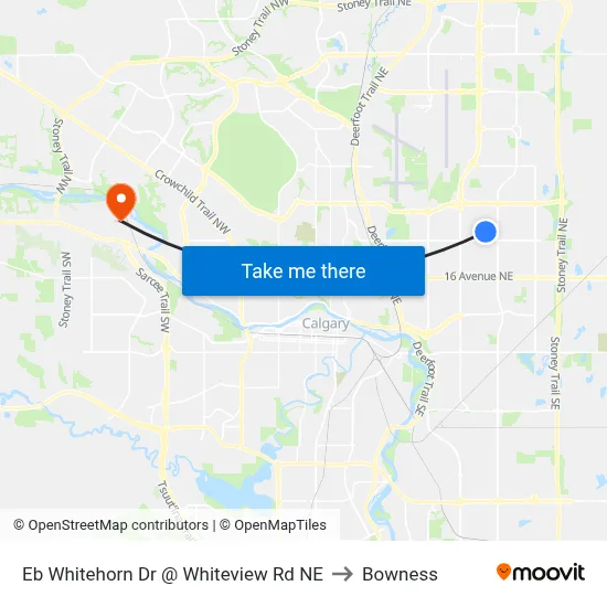 Eb Whitehorn Dr @ Whiteview Rd NE to Bowness map