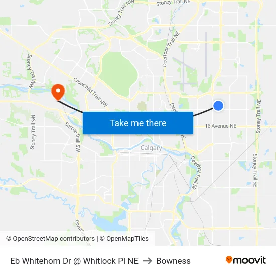 Eb Whitehorn Dr @ Whitlock Pl NE to Bowness map