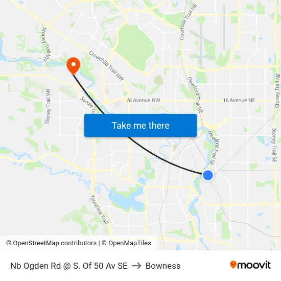 Nb Ogden Rd @ S. Of 50 Av SE to Bowness map