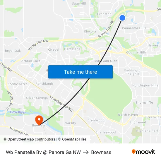 Wb Panatella Bv @ Panora Ga NW to Bowness map