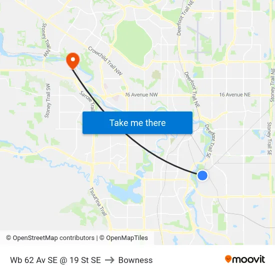 Wb 62 Av SE @ 19 St SE to Bowness map