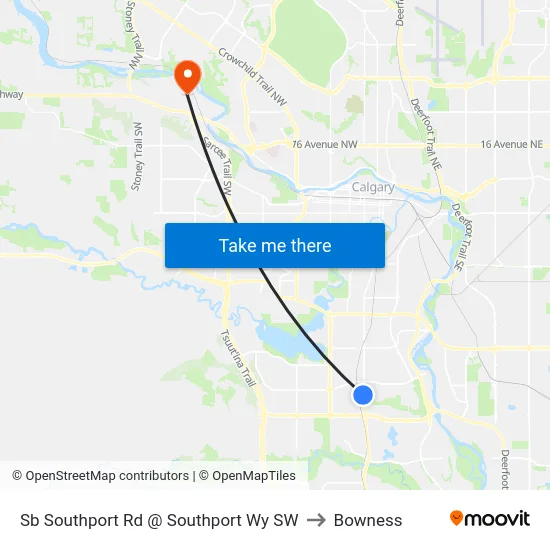 Sb Southport Rd @ Southport Wy SW to Bowness map