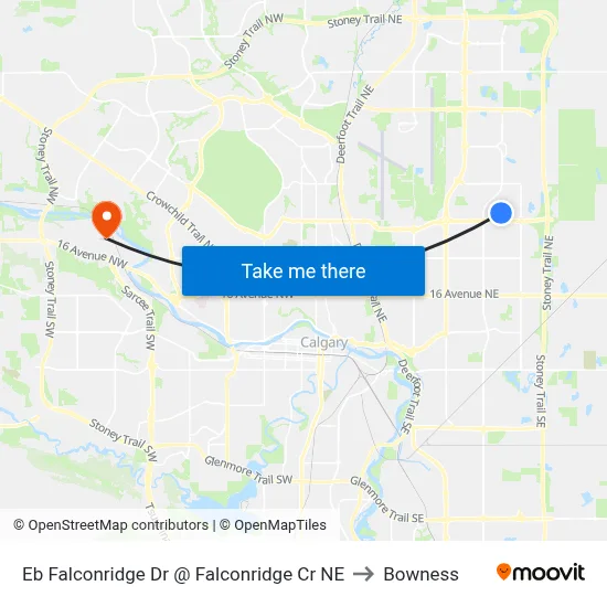 Eb Falconridge Dr @ Falconridge Cr NE to Bowness map