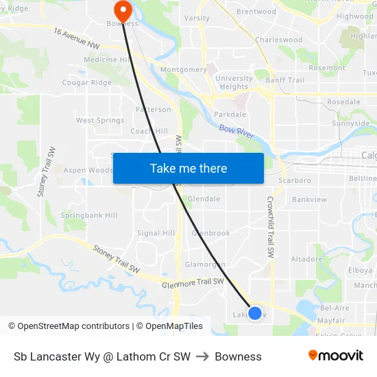 Sb Lancaster Wy @ Lathom Cr SW to Bowness map