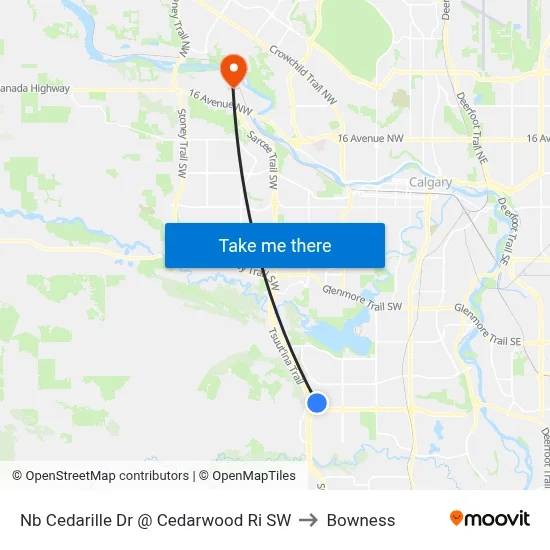 Nb Cedarille Dr @ Cedarwood Ri SW to Bowness map