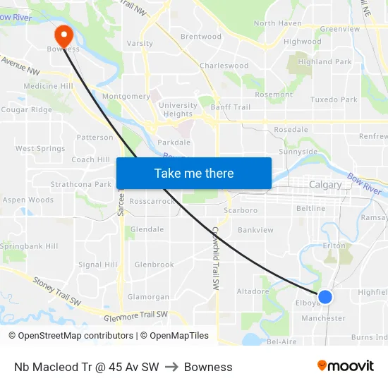 Nb Macleod Tr @ 45 Av SW to Bowness map