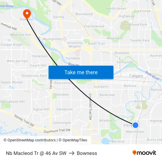 Nb Macleod Tr @ 46 Av SW to Bowness map