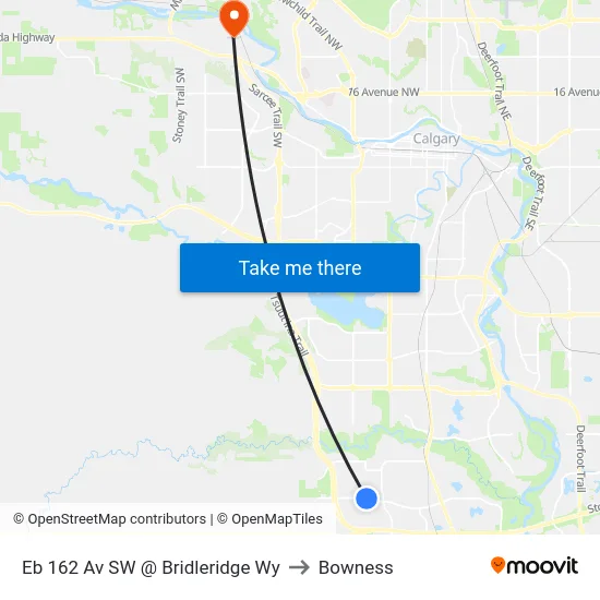 Eb 162 Av SW @ Bridleridge Wy to Bowness map