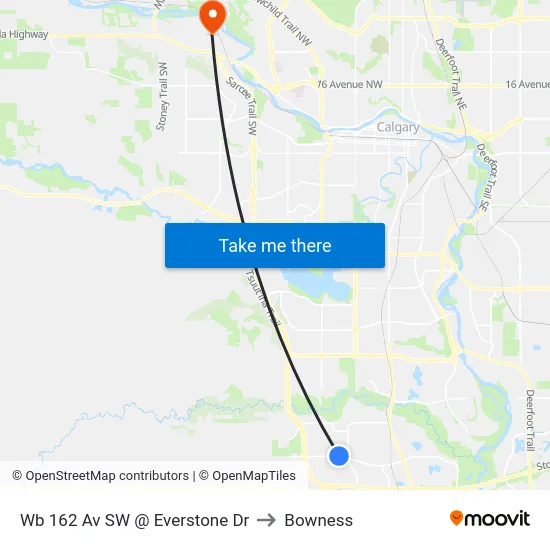 Wb 162 Av SW @ Everstone Dr to Bowness map