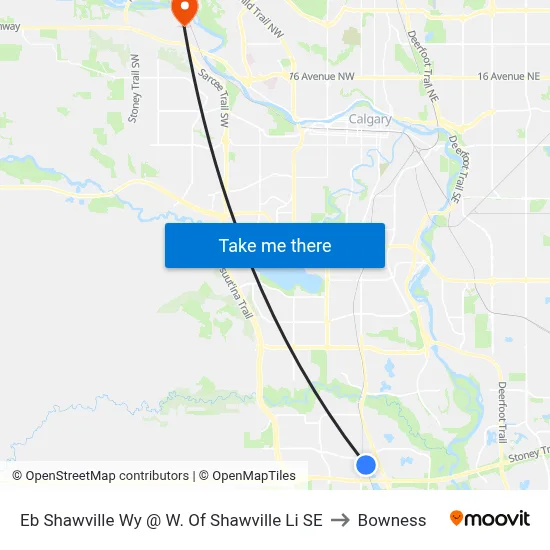 Eb Shawville Wy @ W. Of Shawville Li SE to Bowness map