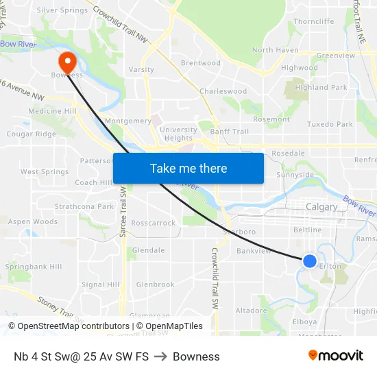 Nb 4 St Sw@ 25 Av SW FS to Bowness map