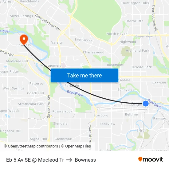 Eb 5 Av SE @ Macleod Tr to Bowness map