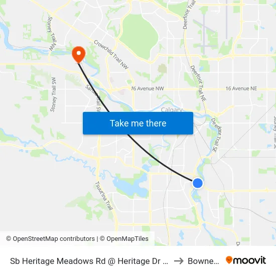 Sb Heritage Meadows Rd @ Heritage Dr SE to Bowness map
