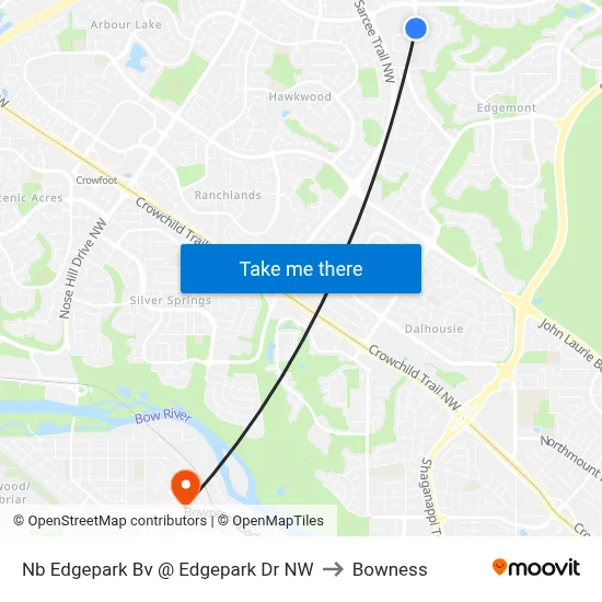 Nb Edgepark Bv @ Edgepark Dr NW to Bowness map