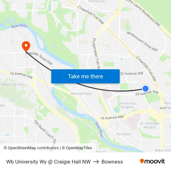 Wb University Wy @ Craigie Hall NW to Bowness map