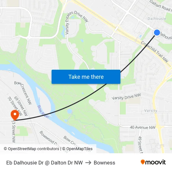 Eb Dalhousie Dr @ Dalton Dr NW to Bowness map