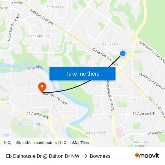 Eb Dalhousie Dr @ Dalton Dr NW to Bowness map
