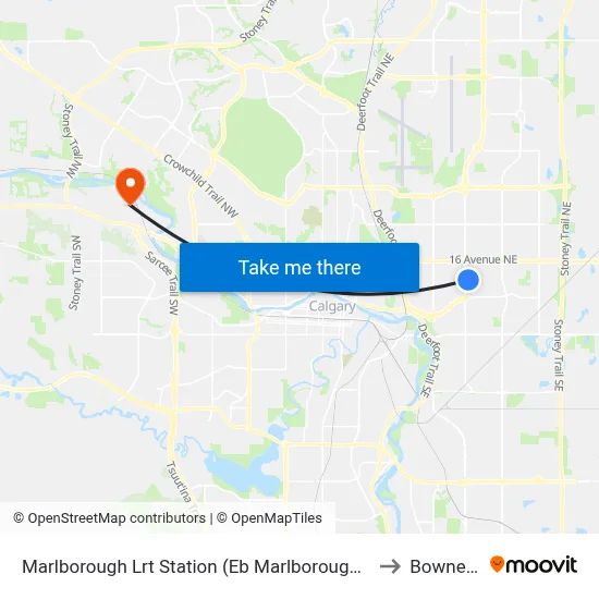 Marlborough Lrt Station (Eb Marlborough Dr) to Bowness map