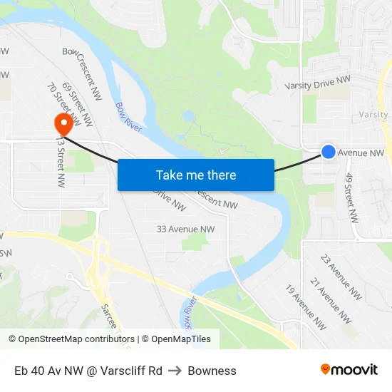 Eb 40 Av NW @ Varscliff Rd to Bowness map