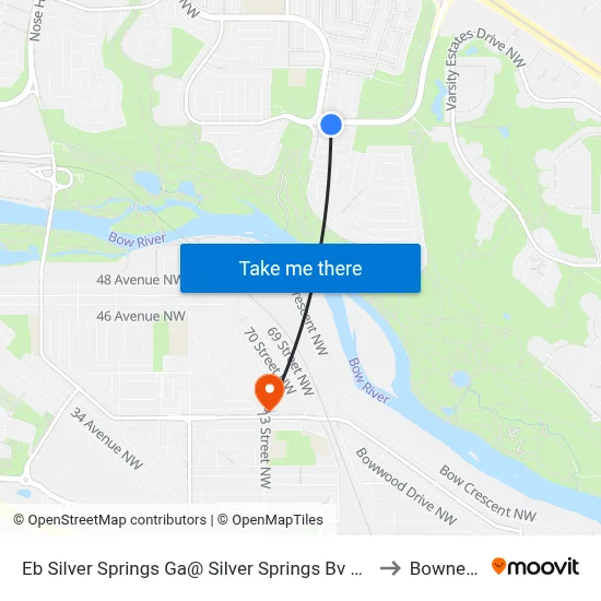 Eb Silver Springs Ga@ Silver Springs Bv NW to Bowness map