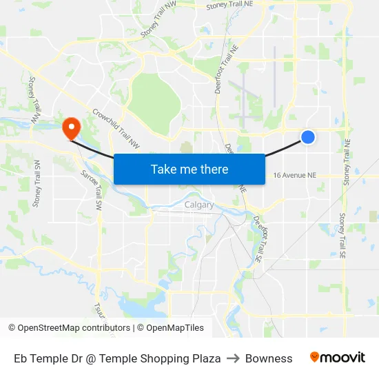 Eb Temple Dr @ Temple Shopping Plaza to Bowness map