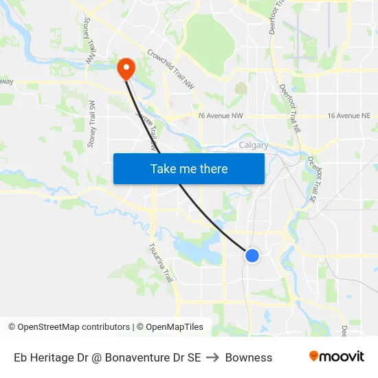 Eb Heritage Dr @ Bonaventure Dr SE to Bowness map