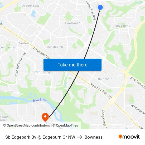 Sb Edgepark Bv @ Edgeburn Cr NW to Bowness map