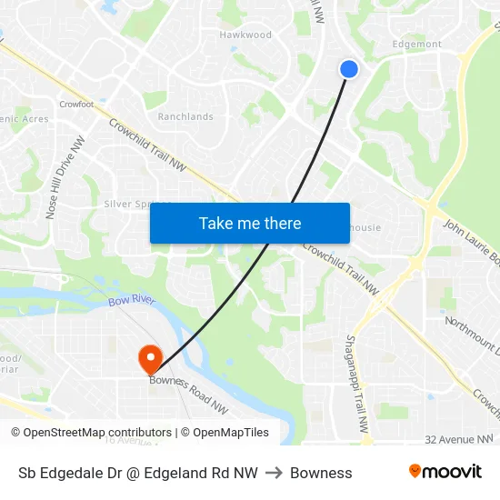 Sb Edgedale Dr @ Edgeland Rd NW to Bowness map