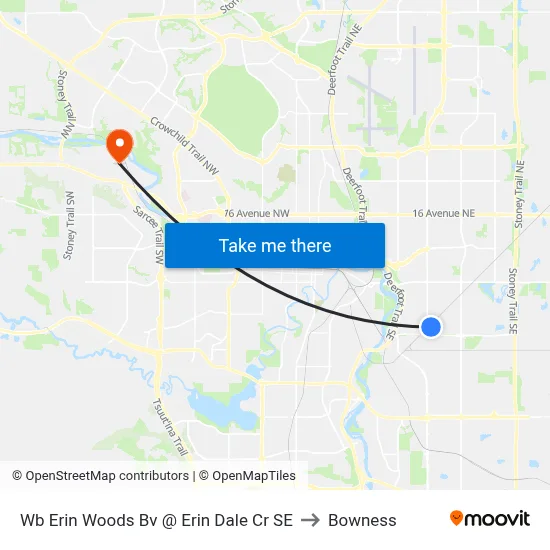 Wb Erin Woods Bv @ Erin Dale Cr SE to Bowness map