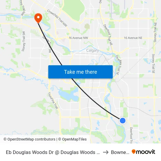Eb Douglas Woods Dr @ Douglas Woods Mr SE to Bowness map