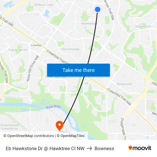 Eb Hawkstone Dr @ Hawktree Cl NW to Bowness map