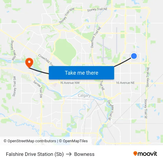 Falshire Drive Station (Sb) to Bowness map