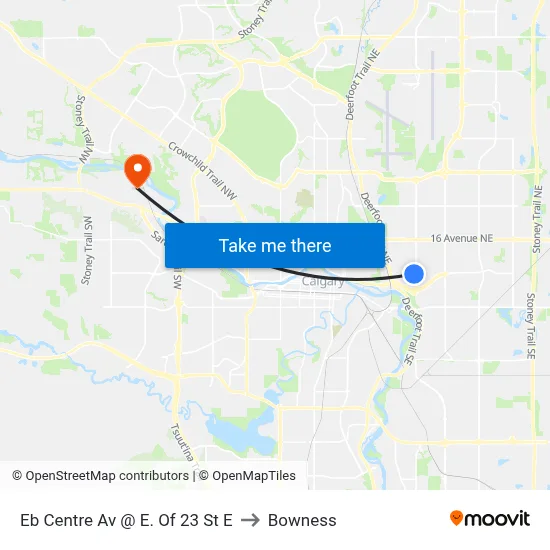 Eb Centre Av @  E. Of 23 St E to Bowness map