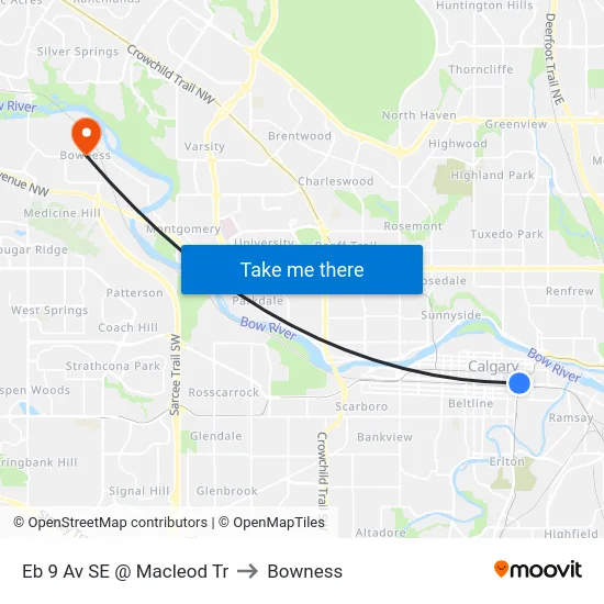 Eb 9 Av SE @ Macleod Tr to Bowness map