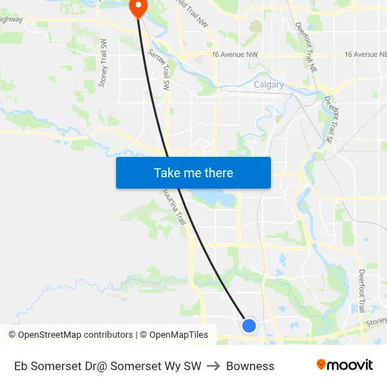 Eb Somerset Dr@ Somerset Wy SW to Bowness map
