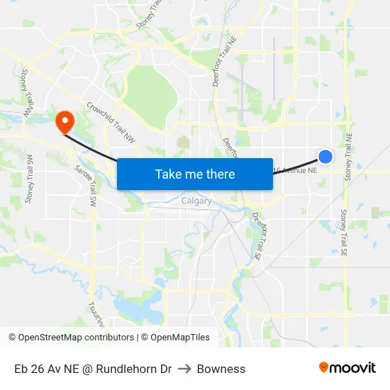 Eb 26 Av NE @ Rundlehorn Dr to Bowness map