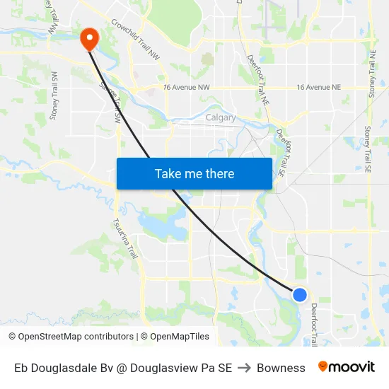 Eb Douglasdale Bv @ Douglasview Pa SE to Bowness map