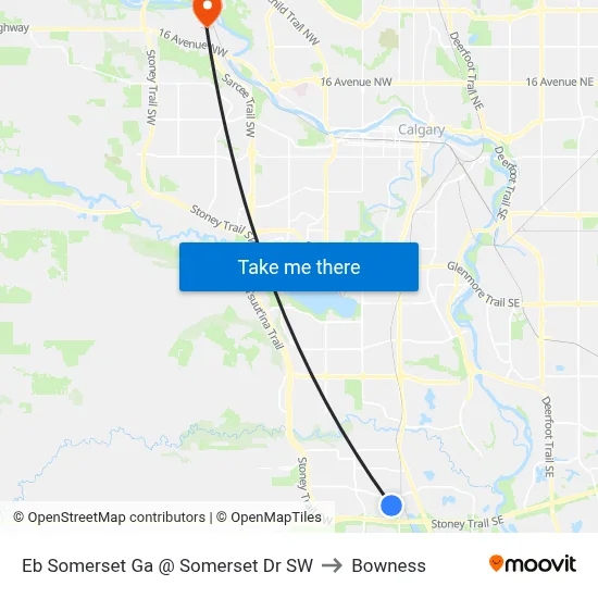 Eb Somerset Ga @ Somerset Dr SW to Bowness map