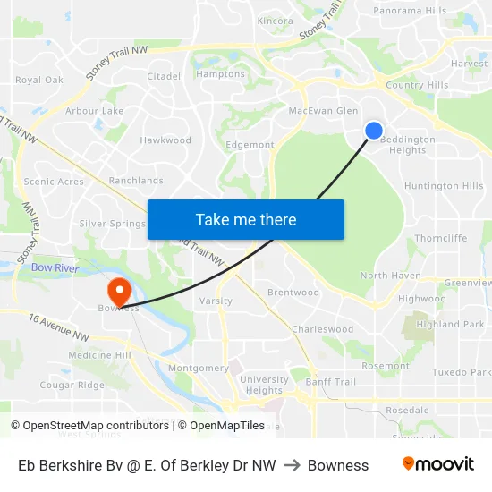Eb Berkshire Bv @ E. Of Berkley Dr NW to Bowness map
